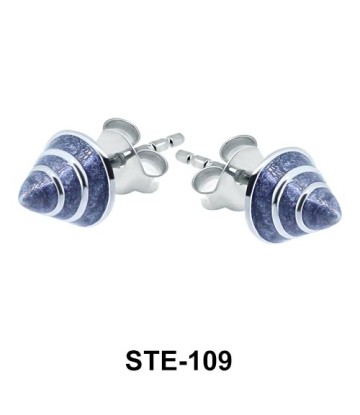 Enamel Cone Stud Earring STE-109